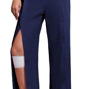 Women's Tear Away Pants with Pockets Easy Access Adaptive Pants Post Hip Knee Le